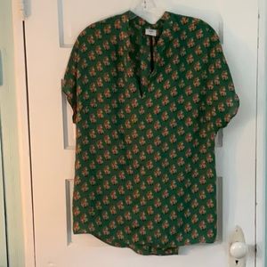 Cabi dolman cap sleeve green slip-on top size M